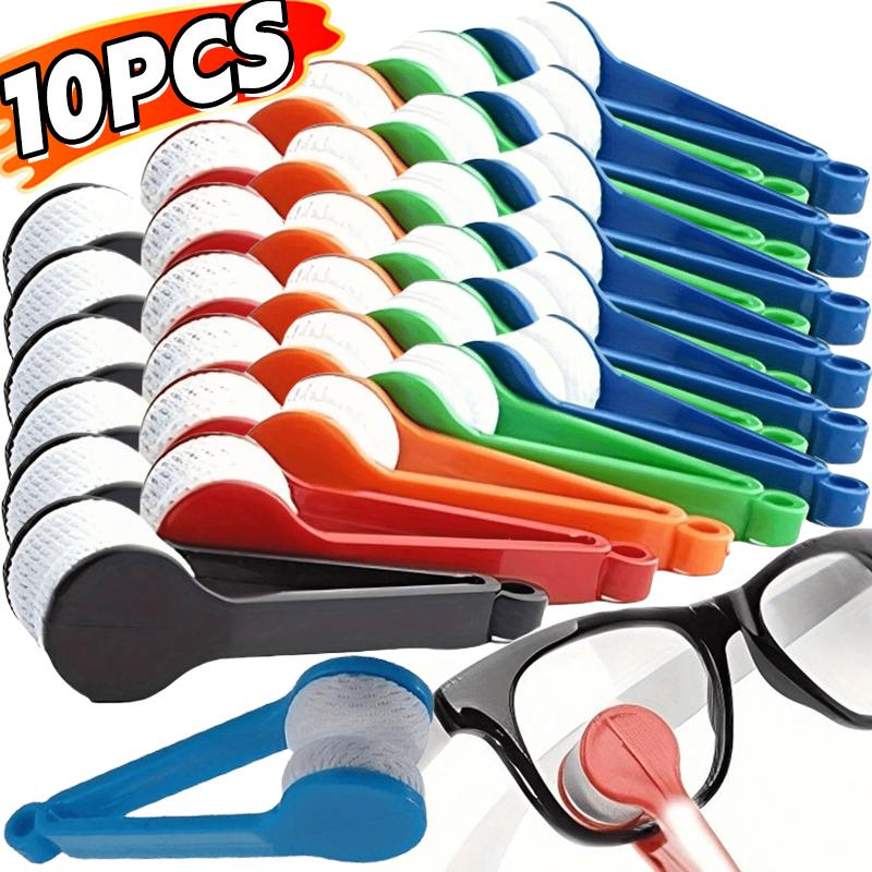 1/10pcs Portable Multifunctional Glasses Cleaning Rub Eyeglass Sunglasses Spectacles Microfiber Cleaning Brushes Wiping Tools