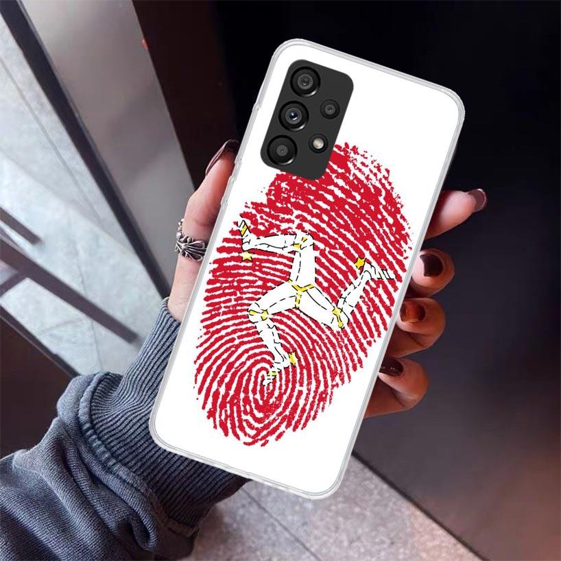 Isle of Man Coat of Arms Phone Case For Samsung Galaxy A12 A52S A42 A32 A22 A51 A50 Note 20 Ultra 10 S10 Plus A71 A70 A31 A30 A1