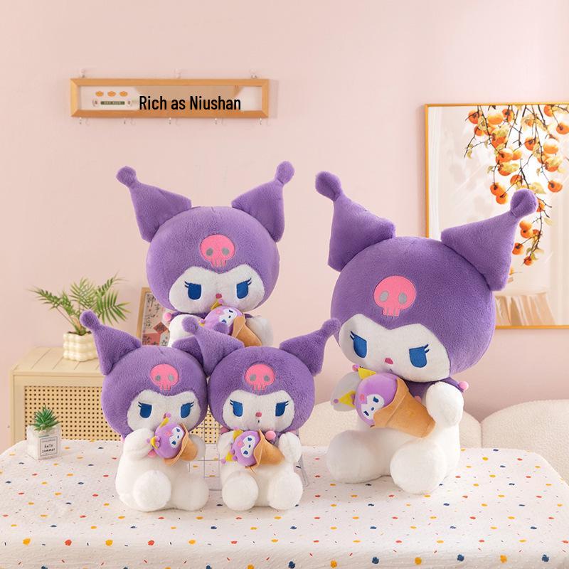 Kuromi Eiscreme Plüschpuppe: Kinderkissen & Geschenk