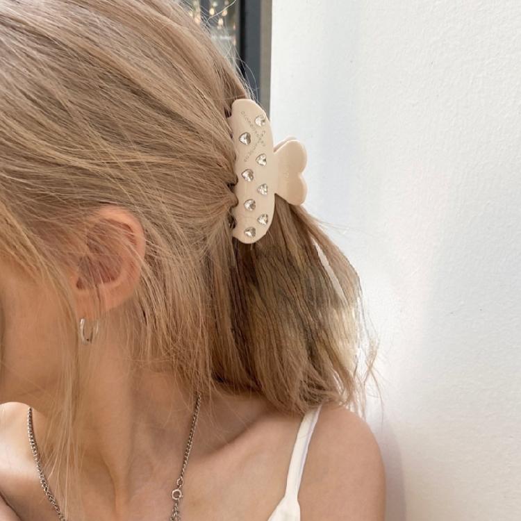 Cute Sweet Girls Heart Crystal Heart Hair Clip Sparkling Fairy Hair Clip