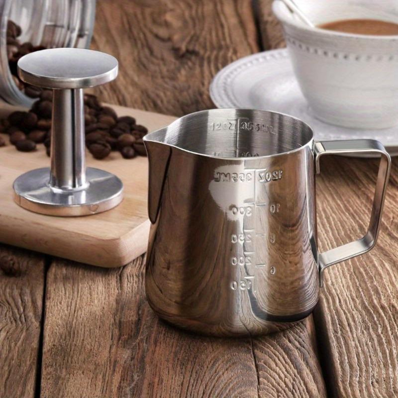 Milk Frothing Pitcher with Measurement Scale 350ml/500ml Coffee Latte Art Jug Creamer Cup for Espresso Cappuccino Barista Tools