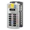 Suporte de Caixa de Fusíveis para Carro e Barco 5026 ST Bloco de Fusíveis Lâmina 32V100A 12 Circuitos com Terra e Tampa
