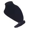 Black Lint Necklace Pendant Holder Stand Wooden Elegant Jewelry Chain Display Mannequin Bust for Jewelry Store
