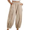 Neue Mode Damen Karottenhose Stoff Geknöpfter Aufschlag Elegante Damen Karottenhose