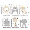 1set, Cute Cartoon Smiley Face Small Animal Switch Sticker Self-adhesive Wall Sticker Room Switch Decoration Sticker