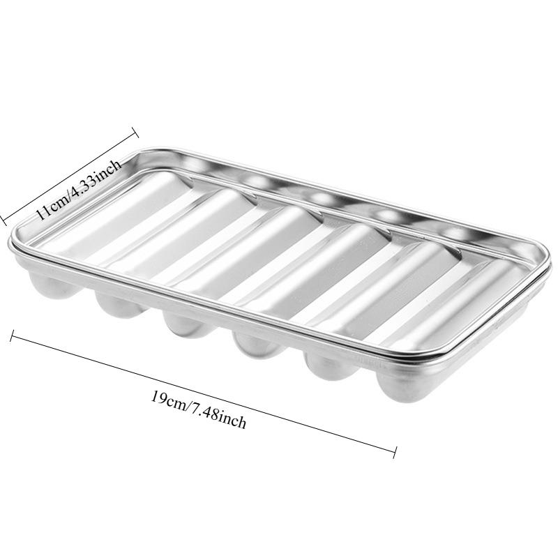 Stampo per Salsicce Stampini per Salsicce 6 Griglie Acciaio Inossidabile Stampo per Prosciutto Hot Dog con Coperchio Utensili per Cottura Torte Cucina Fai da Te