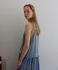 Nokeontencheu 213. Sheer Check Long Dress _ Sky Blue