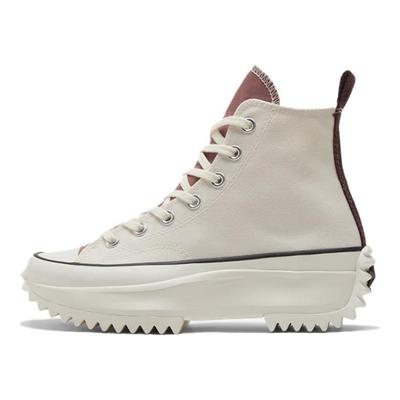 Run Star Hike Tri-Panel Comfortable and Versatile High-top Canvas Shoes Unisex Orange and White