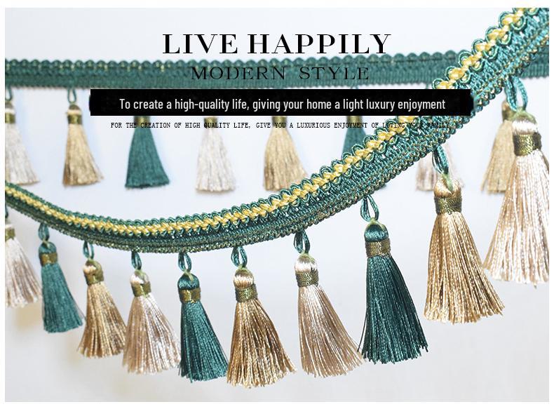 Red Tassel Lace - Multi-Use Home Accessory (12m) for Luggage, Curtains, and More