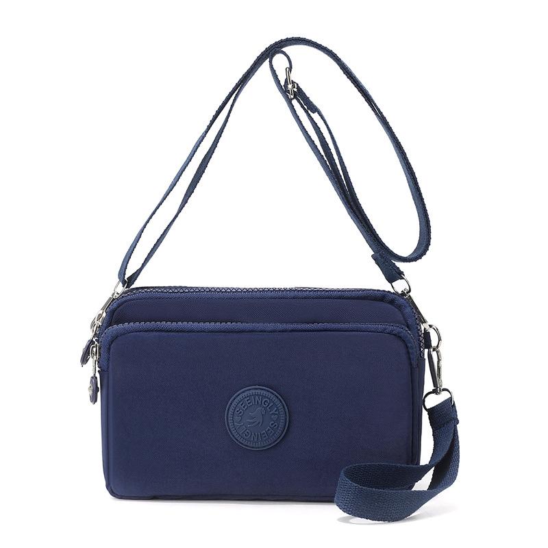

Женская Сумка на Плечо Мамина Сумка Нейлоновая Маленькая Квадратная Сумка Легкая Сумка Через Плечо темно-синий