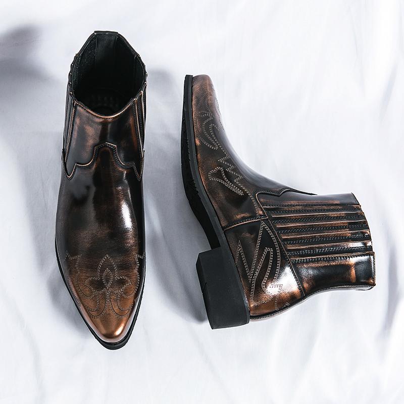 

Кожаные ботинки для мужчины Натуральная кожа Ботинки большого размера Высококачественные дизайнерские формальные ботинки Повседневные ботинки Мода Бизнес 46