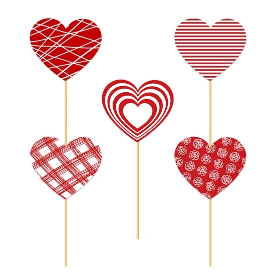 15Pcs Heart Vase Floral Insert Set Valentine's Day Romantic Table Decor for Centerpiece Party Wedding Decoration