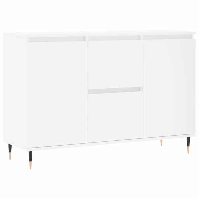 VidaXL Buffet, Armoire Latérale avec Pieds, Meuble de Rangement, Organisateur de Salon Salle de Séjour Intérieur, Blanc Bois 827196