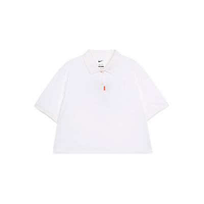 Solid Color Polo Shirt Women Tops White DC3427-100