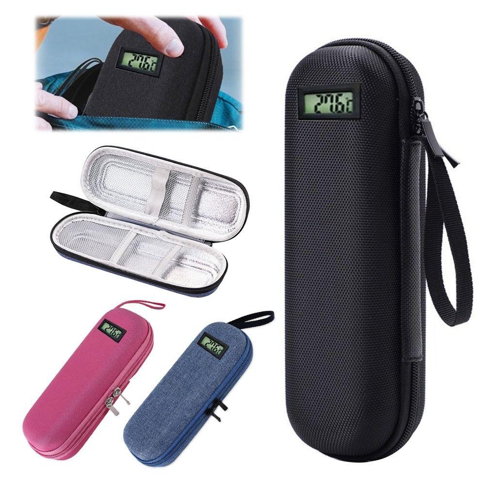 Thermometer Display Insulin Cooler Travel Case Waterproof Thermal Insulated Insulin Cooling Bag Cooling with Ice Pack
