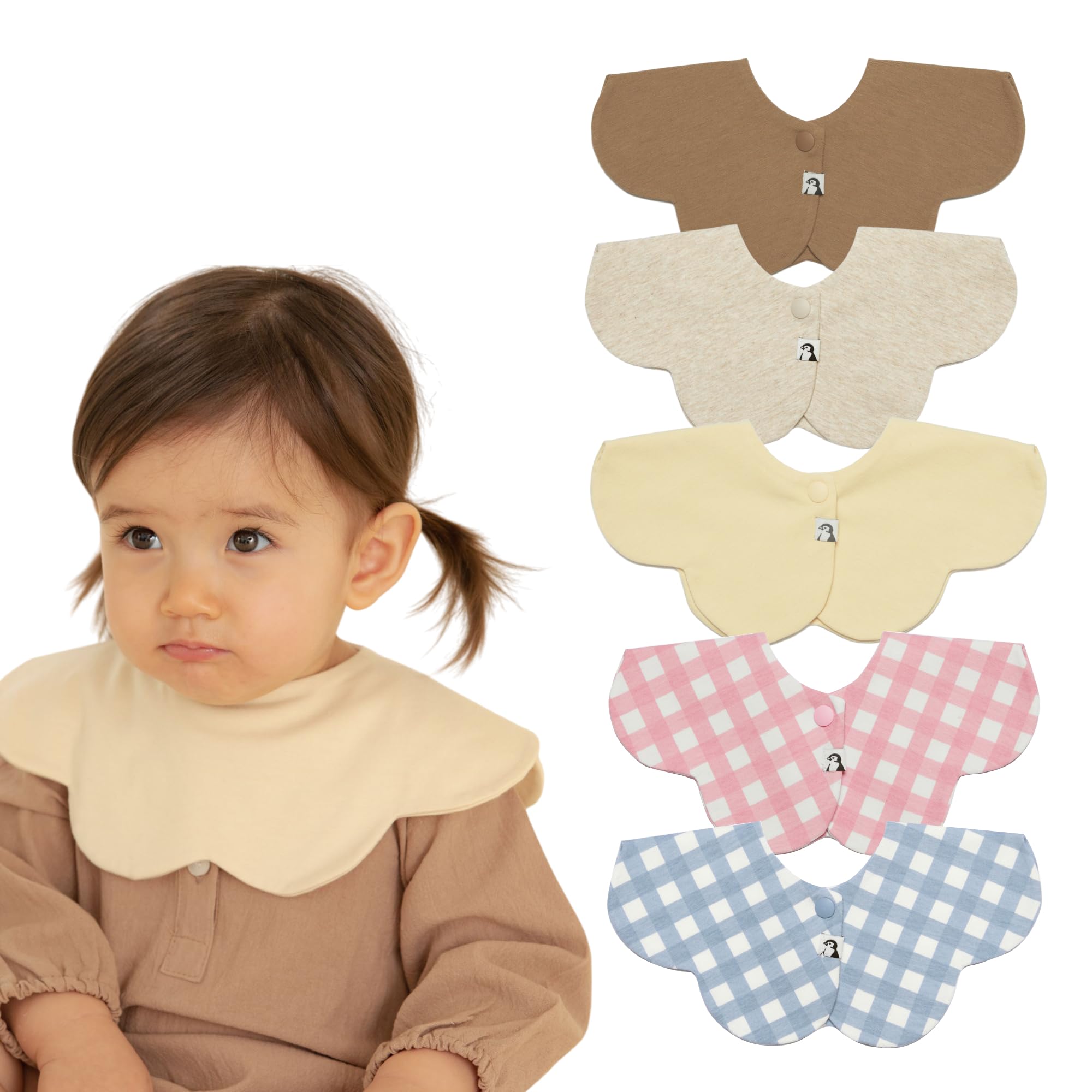 

Набор детских слюнявчиков Konny Детский слюнявчик Слюнявчик-ролик Впитывающий и быстросохнущий Простой Девочка Мальчик Детская координация Подарок на детский праздник Стильный подарок 5 Розовый Голубой