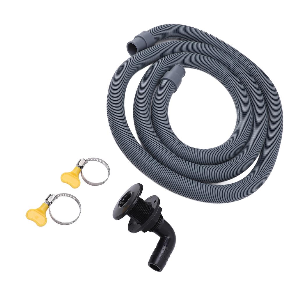 750GPH Bilge Pump Installation Kit High Pressure Resistant 0.75in Dia. 6.56ft Bilge Pump Hose with 90 Degree Fitting Check Valve