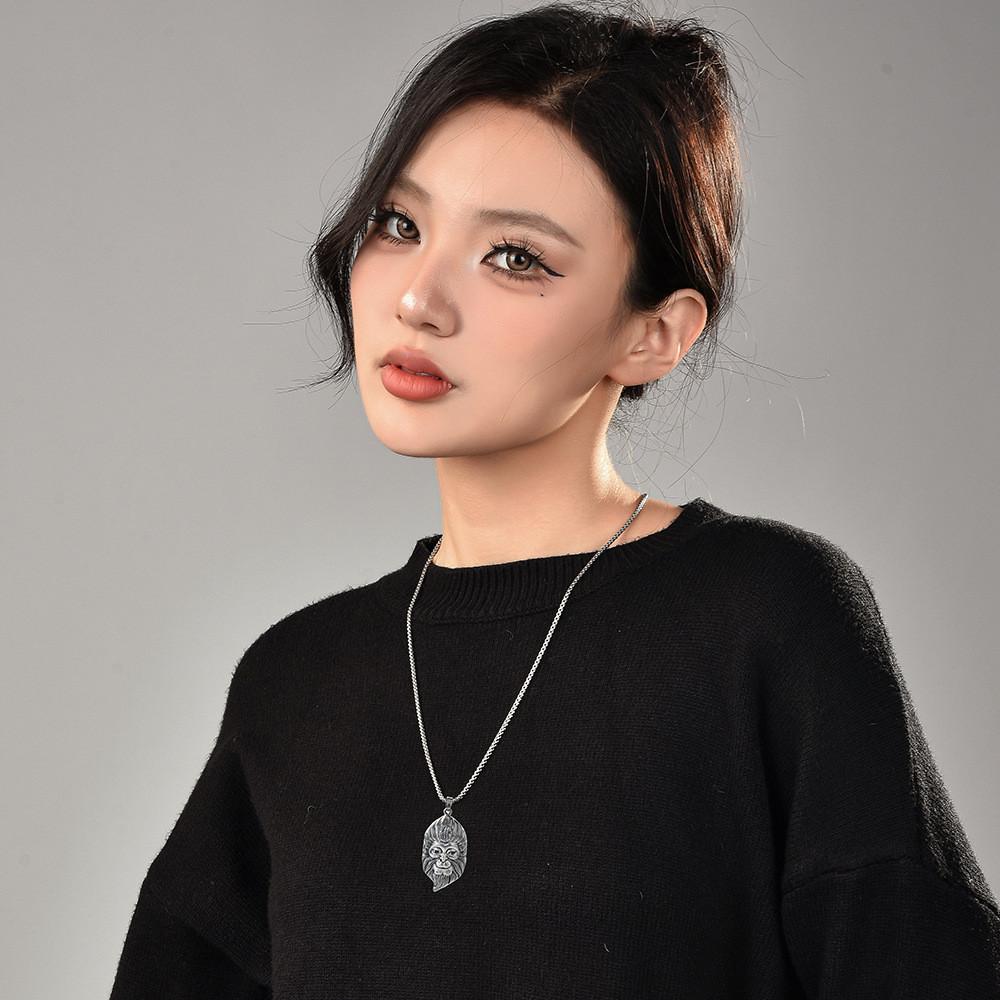 King Monkey Distinctive Necklace Made From Metal With Stunning Pad Gold Finish For A Bold Statement Look