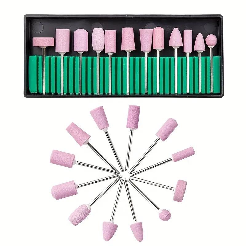 12Pcs Nail Drill Bits Set Sand Nail Polishing Burr Accessory for Nail Art Remove Acrylic Nails Gel Nail Drill Bits Set Accessory