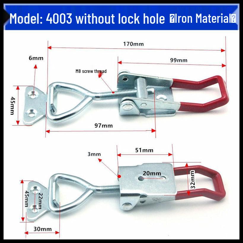 30 Stainless Steel Quick Release Adjustable Toggle Latch Lock Clip Box Buckle