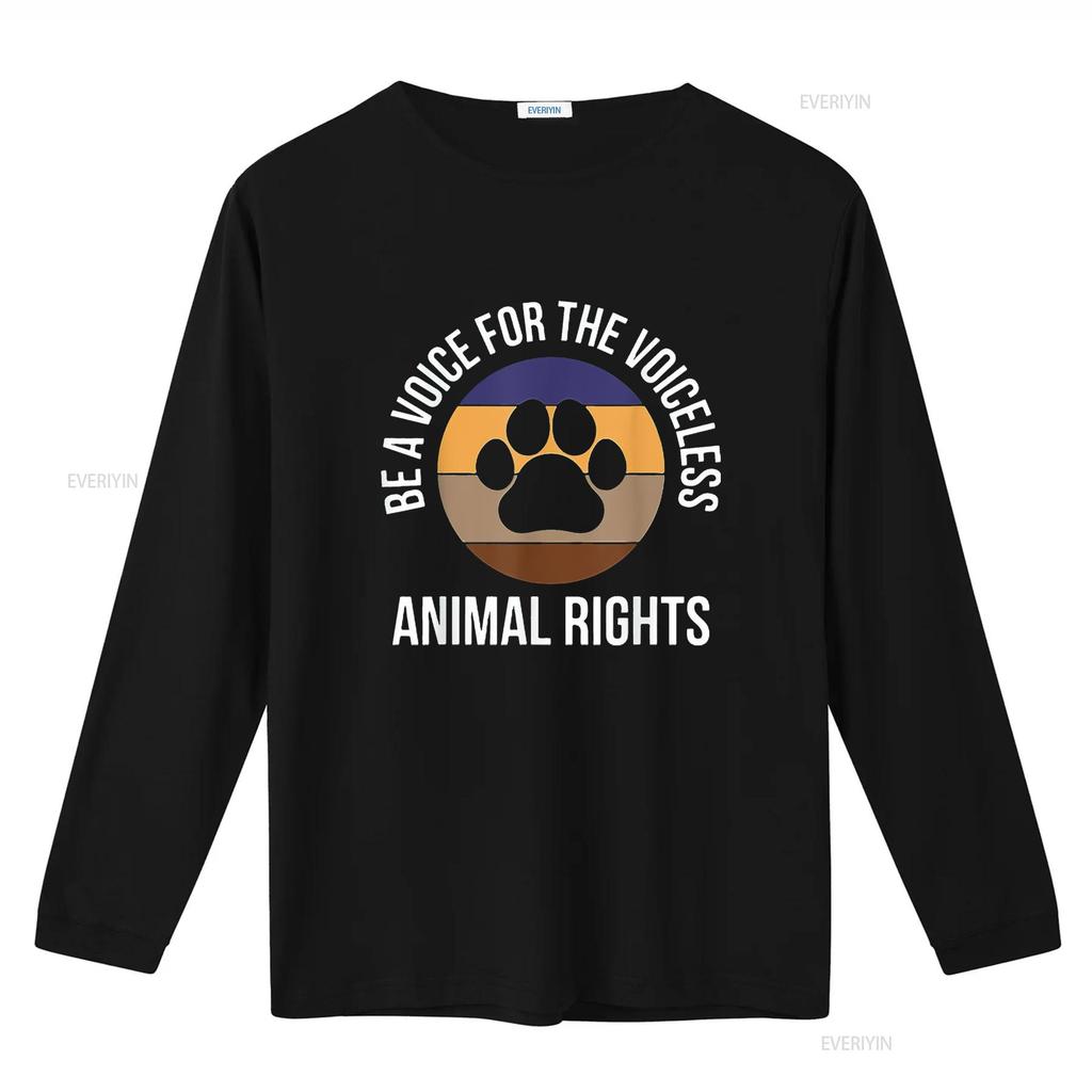 Be A Voice For The Voiceless Animal Rights Mens T Shirt Black 4X Large vintage Washed fashion Comfortable Stretched Breathable