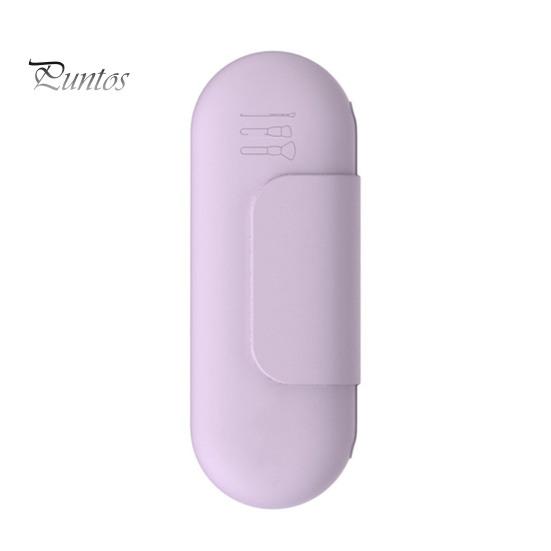 

Силиконовый держатель для кистей для макияжа, сумка для хранения, большая вместимость, портативный держатель для косметических кистей с магнитным замком фиолетовый