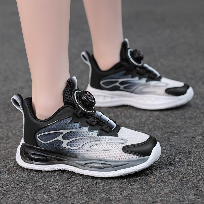 Boys' Sports Shoes 2025 Summer New Single-mesh Hollow Primary School Children's Shoes Boys Soft-soled Breathable Running Shoes
