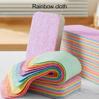 Yousheng 2 Stück Rainbow Rag PVA Wrap Technologie Schwamm Umweltfreundlich Super Absorbent Reinigungsschwamm Küchenzubehör