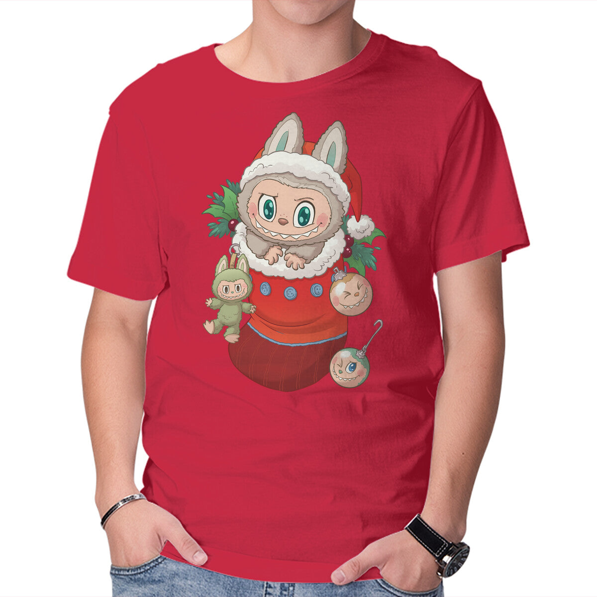 Unisex Crew Neck T-Shirt Stocking Stufferbu Graphic Short Sleeve Casual Tee L