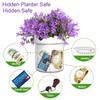 Flower Pot with Hidden Safe Secret Compartment Stash Box Key Hider Plastic Plant Pots Jewlery Organizer for Valuables