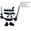 Cappuccino Cup Figurine with Weapon 3D Printed Ninja Shaped Coffee Cup with Movable Joints Collectible Ornament for Coffee Lovers And Anime Fans