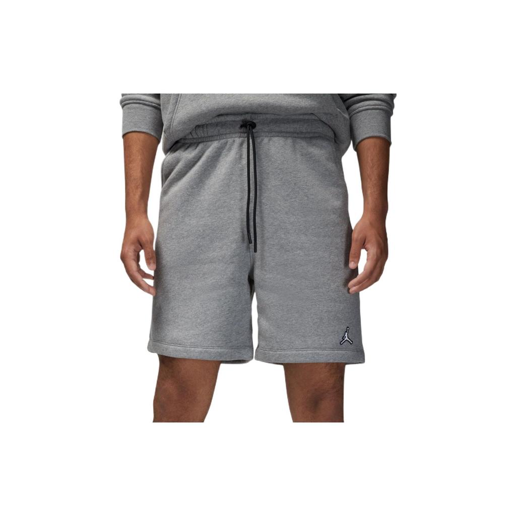 Jordan Solid Color Logo Embroidered Fleece Shorts Men Bottoms Grey DQ7470-091