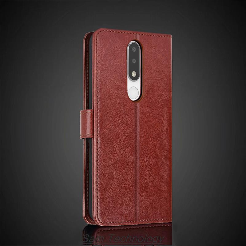 Card Holder Cover Leather Case for Nokia 5 5.1 Plus Nokia X5 Pu Leather Flip Cover Retro Wallet Phone Case Business Fundas Coque