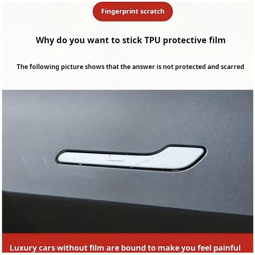4pcs Premium Door Handle Protective Film for Tesla Model 3/Y Easy To Install, Right Side Car Styling Accessory, Durable Paint Protection