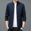 Spring and Autumn Middle-aged Men's Jacket Thin Casual Breathable Loose Solid Color Middle-aged and Elderly Handsome Dad Jacket