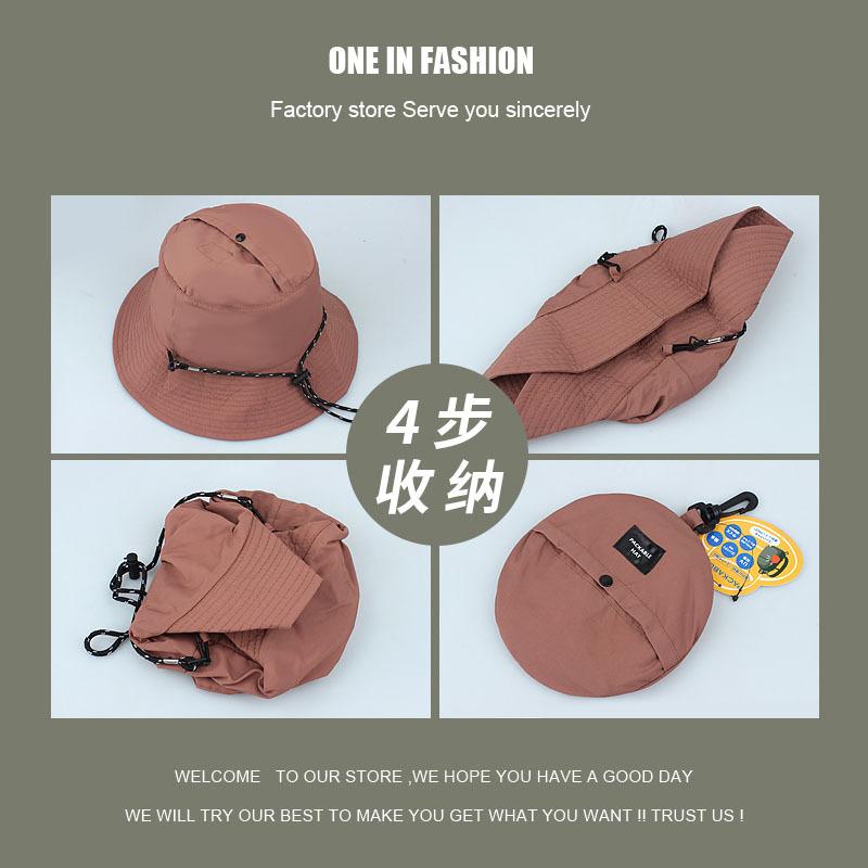 Wasserdichter Fischerhut kann Taschen verstauen Beckenhut Sommer dünner schnelltrocknender Outdoor-Bergsteigerhut Herren Sonnenhut Kinder