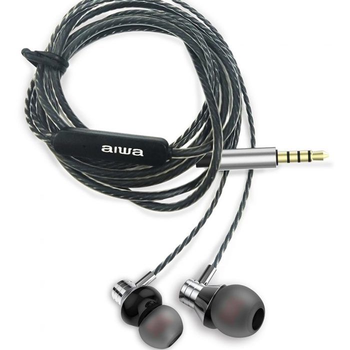 Oreillettes Intra-auriculaires - AIWA - ESTM-50 SL - Blanc - Filaire - Microphone intégré