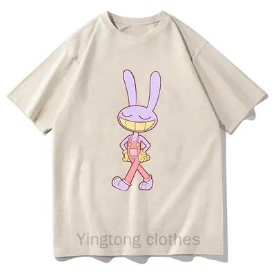 Το Καταπληκτικό Ψηφιακό Τσίρκο Βαμβακερά T-Shirts Είδη από το The Amazing Digital Circus Anime T-Shirt Unisex Κοντομάνικο T-Shirt Καθημερινά Καλοκαιρινά Μπλουζάκια Ρούχα