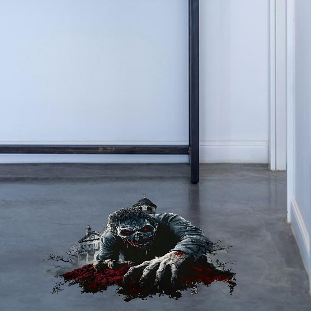 Wall Halloween Horror Breaking Zombies Appear In Living Room Decoration Home