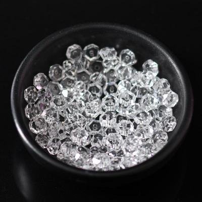 White Crystal Diamond Cut Spacer Beads for DIY Jewelry: Necklaces, Bracelets, Bangles