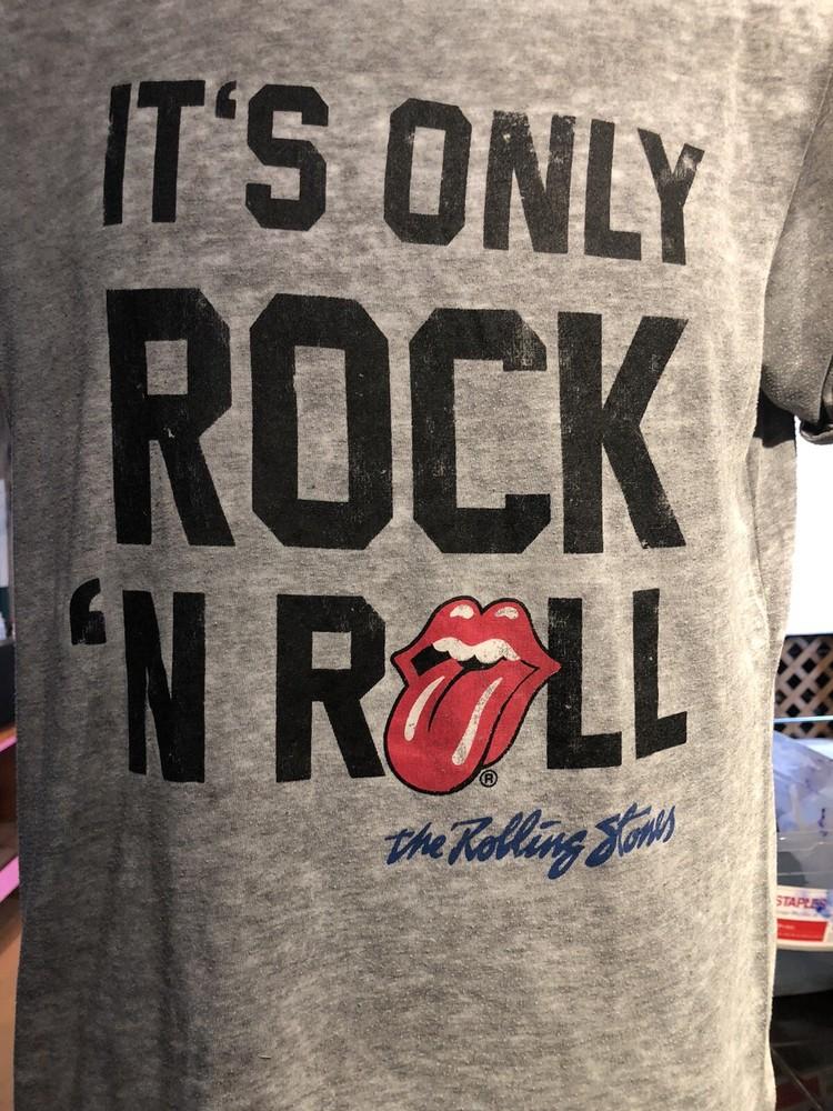 The Rolling Stones Серая винтажная маленькая футболка It’s Only Rock ‘N’ Roll Унисекс футболка XL