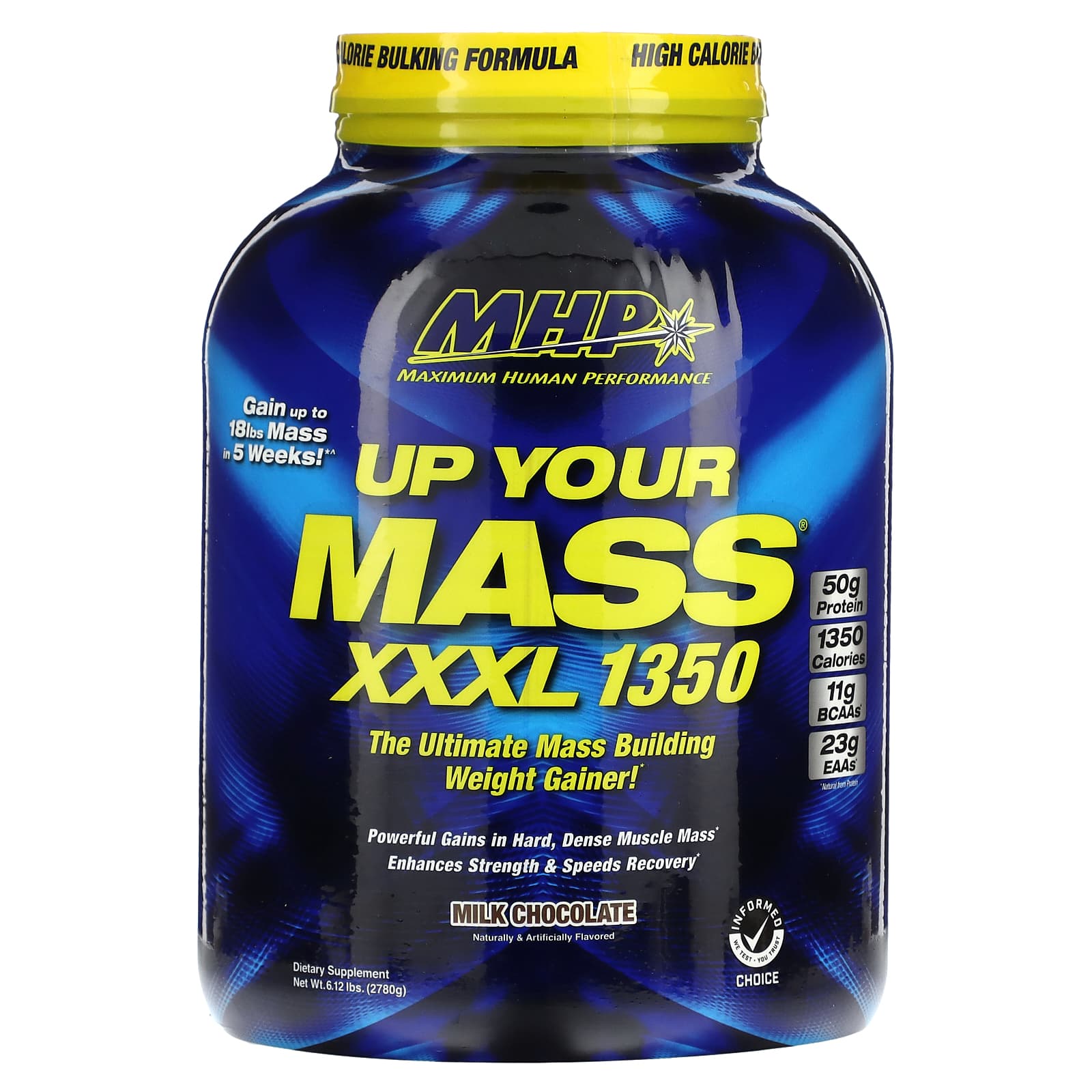 

MHP, Up Your Mass, XXXL 1350, milk chocolate, 6.12 lbs (2,780 g)