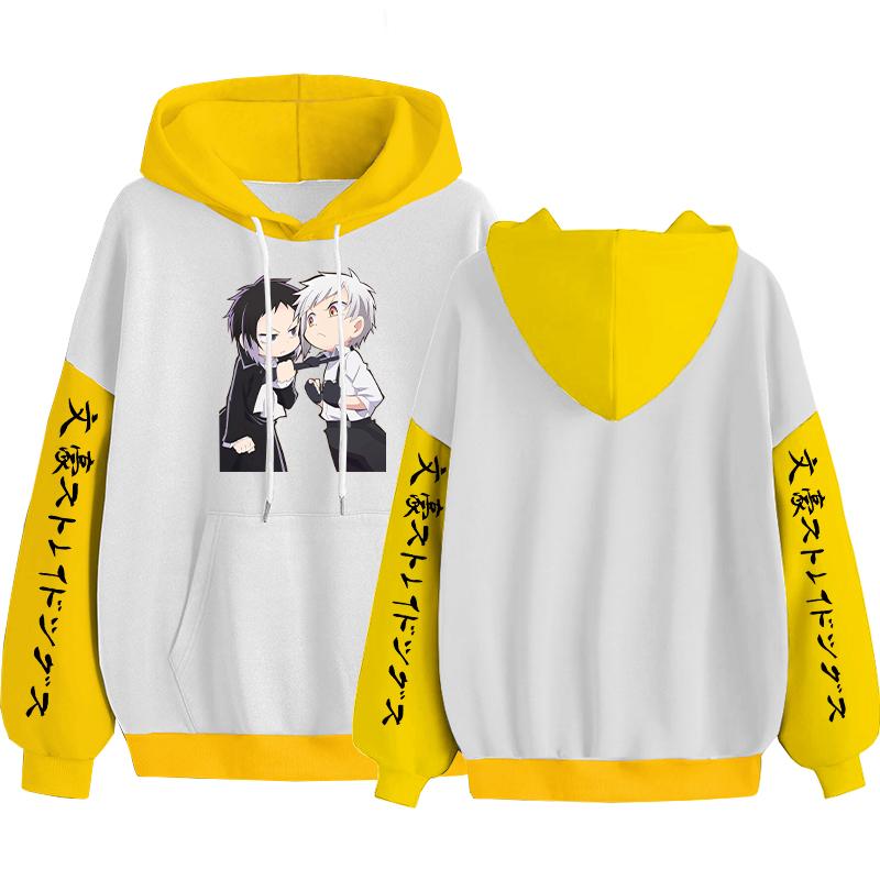 Anime Männer Bungo Stray Dogs Nakajima Atsushi Zipper Hoodies Ryunosuke Akutagawa Kawaii Gedruckt Sweatshirts Warme Zip-up Jacke Mäntel