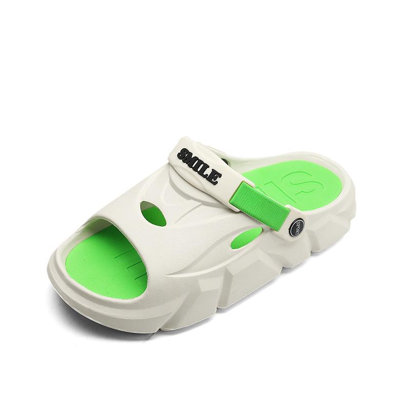 

Летние новые модные мужские тапочки для дома, для дома, двойного назначения, повседневные, одно слово, мужские нескользящие сандалии для пляжа 36 белый