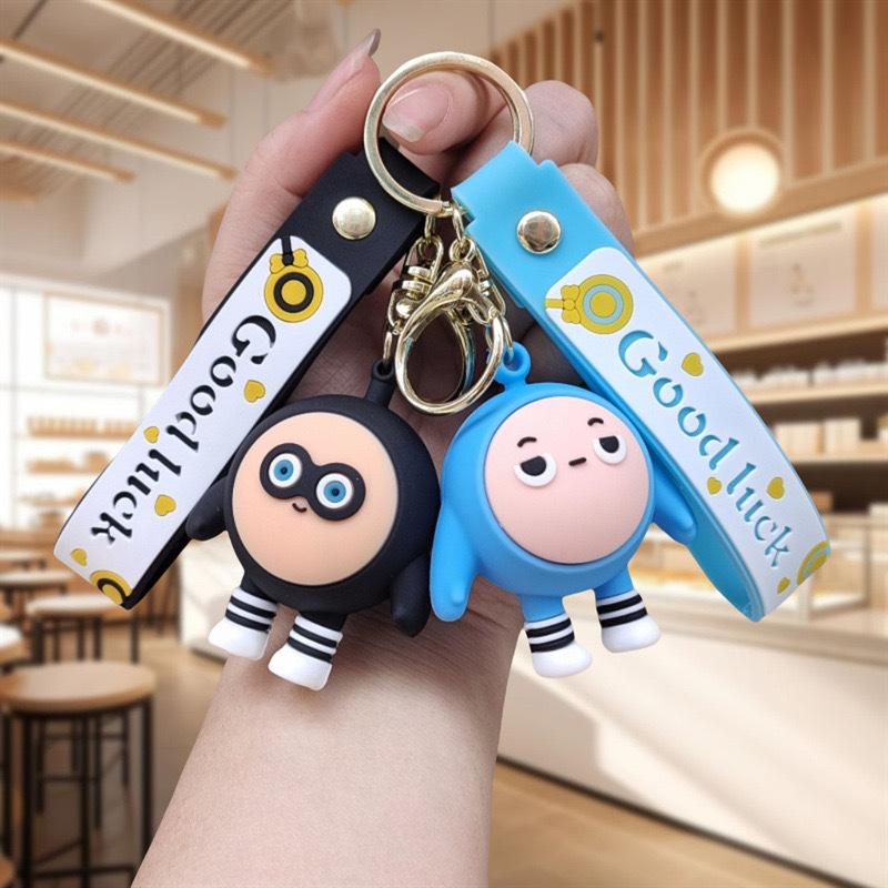 Egg Boy Party Doll Pendant Exquisite Female Couple Keychain Car Doll Keychain Student Backpack Hanging Accessories