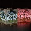 Creative Diy Tulip Flower Sea Cube Three-Dimensional Small Night Lamp Material Package For Girlfriend Couple Girlfriend