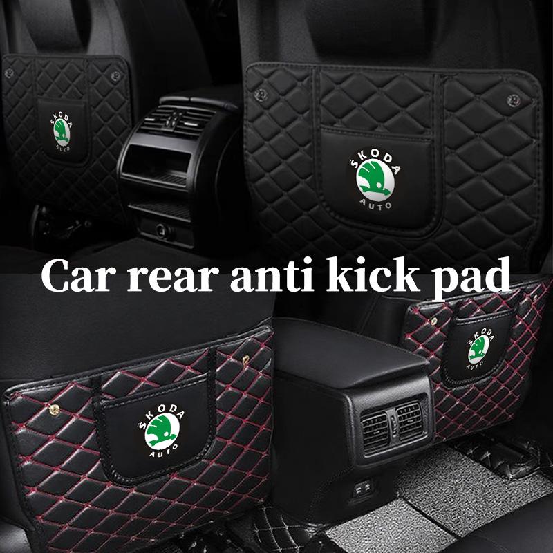 AAABR1 Car Anti-Kick Pad Seat Back Protector Cover For Skoda Octavia A5 A7 RS Fabia Superb Rapid Karoq