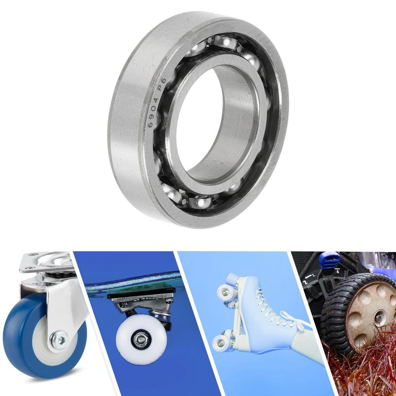 Motoforti 6904 Deep Groove Ball Bearings P6 20x37x9mm Lubricated Bearings Open Type Silver Tone Scooter Skateboard Wheel