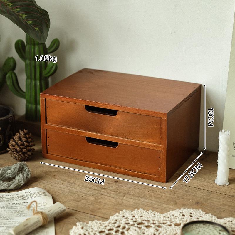 Three-Layer Wooden Storage Cabinet for Cosmetics & Sundries