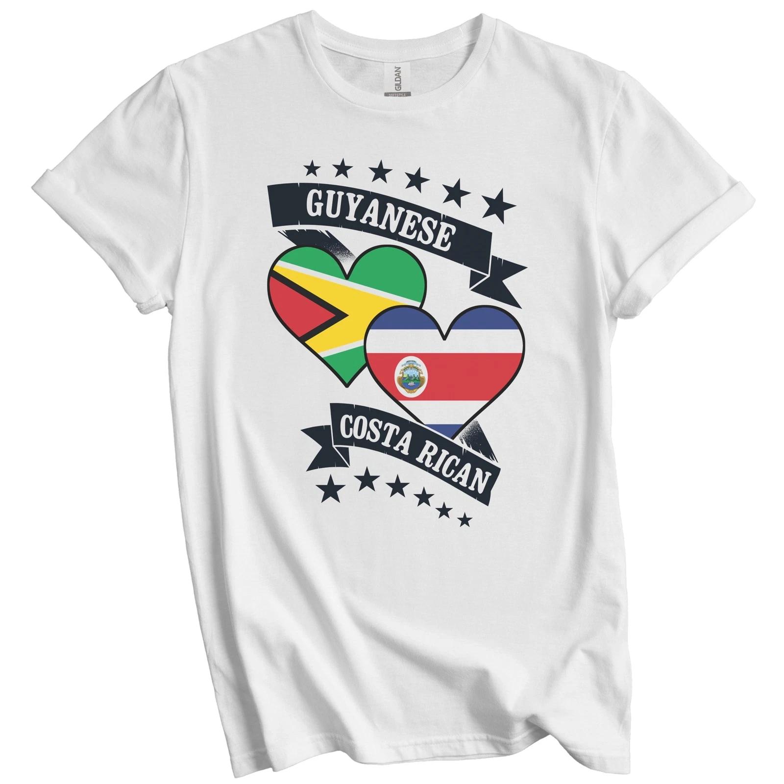 Guyanese Costa Rican Heart Flags Guyana Costa Rica T-Shirt S